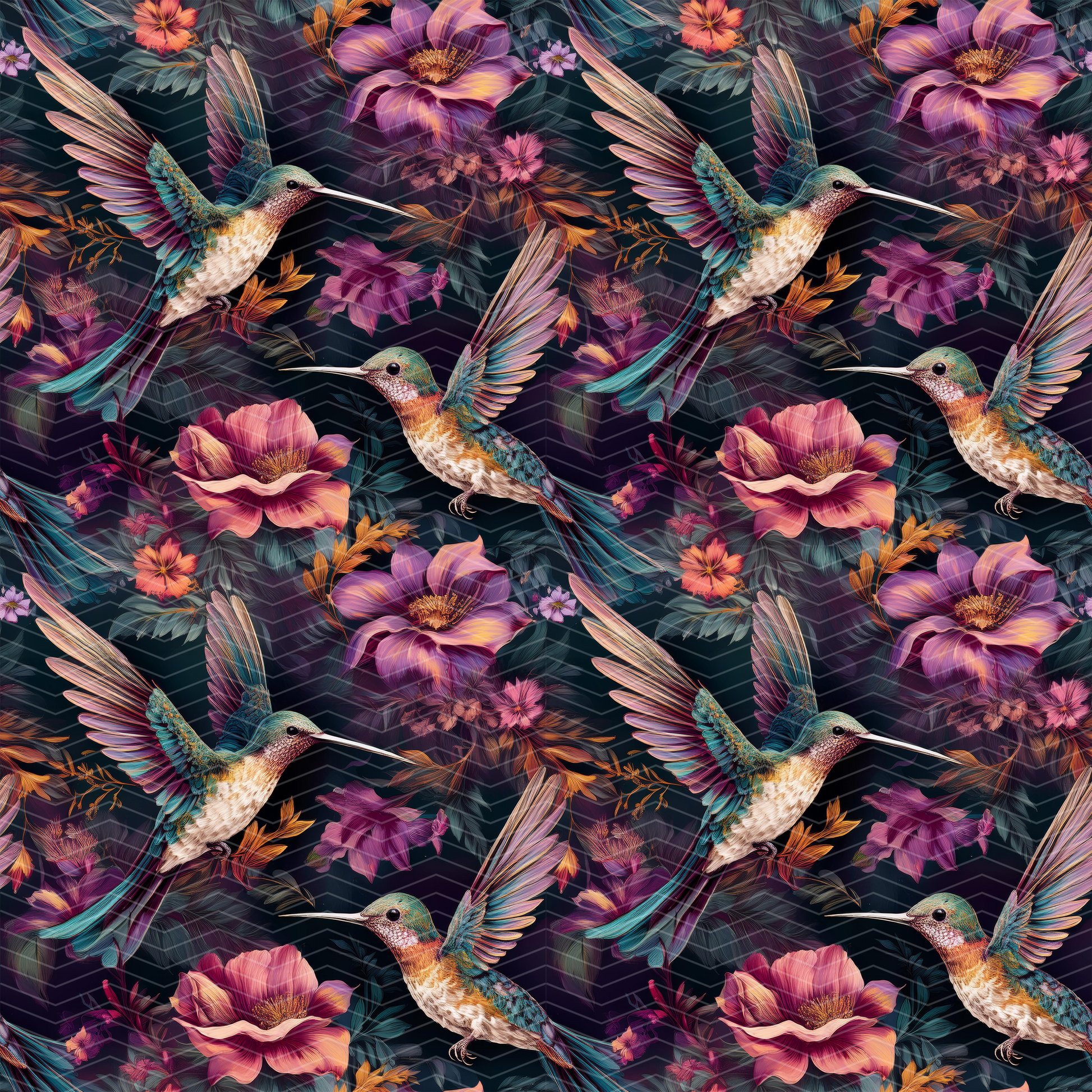 Hummingbird 1 Digital Seamless Pattern – Better Call Moll Craft Shop