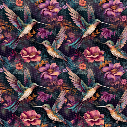 Hummingbird 1 Digital Seamless Pattern