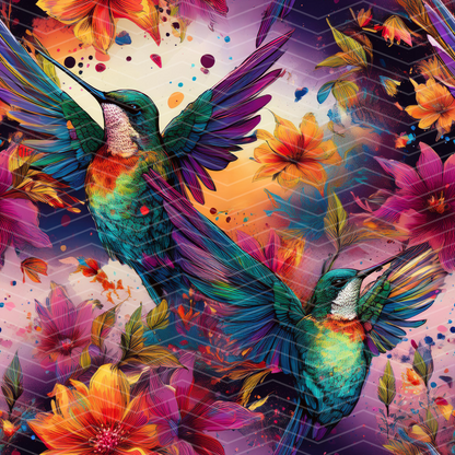 Hummingbird 2 DIgital Seamless Pattern