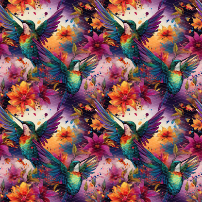 Hummingbird 2 DIgital Seamless Pattern