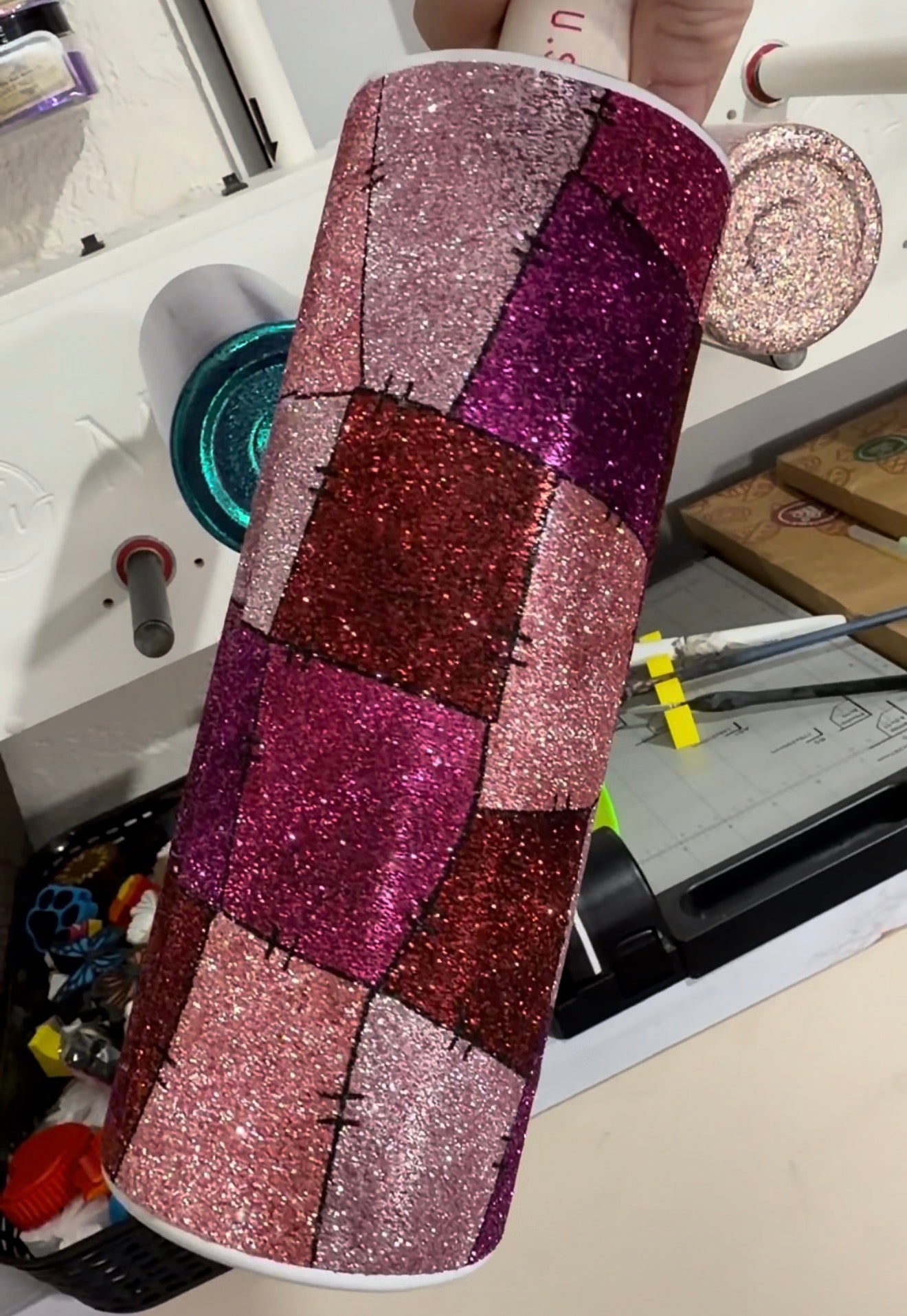 Patchwork Digital Tumbler Template