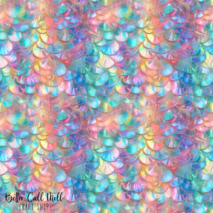 Iridescent Scales Digital Seamless Pattern