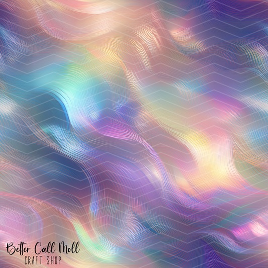 Iridescent Waves Digital Seamless Pattern