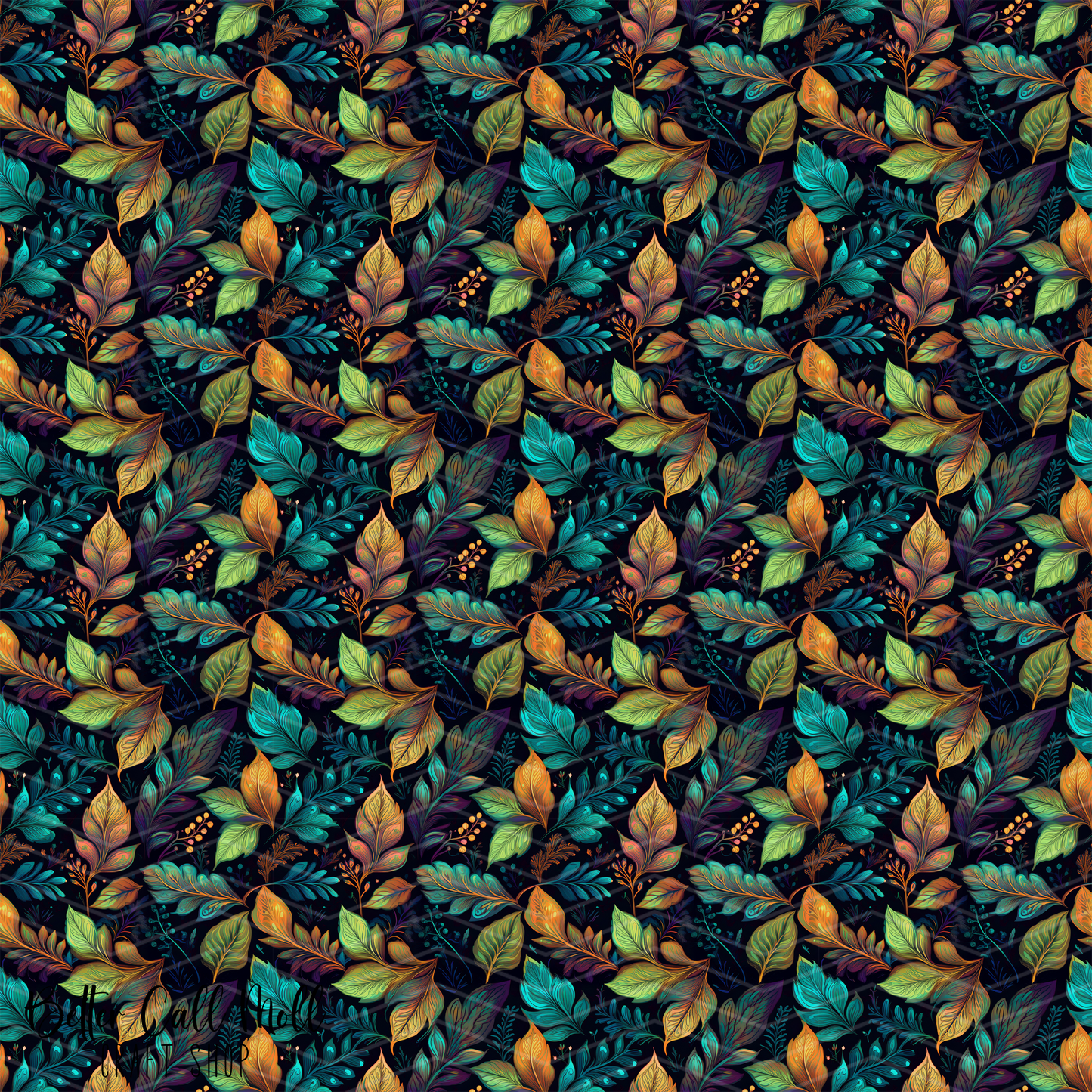 Leaves 2 Digital Seamless Pattern