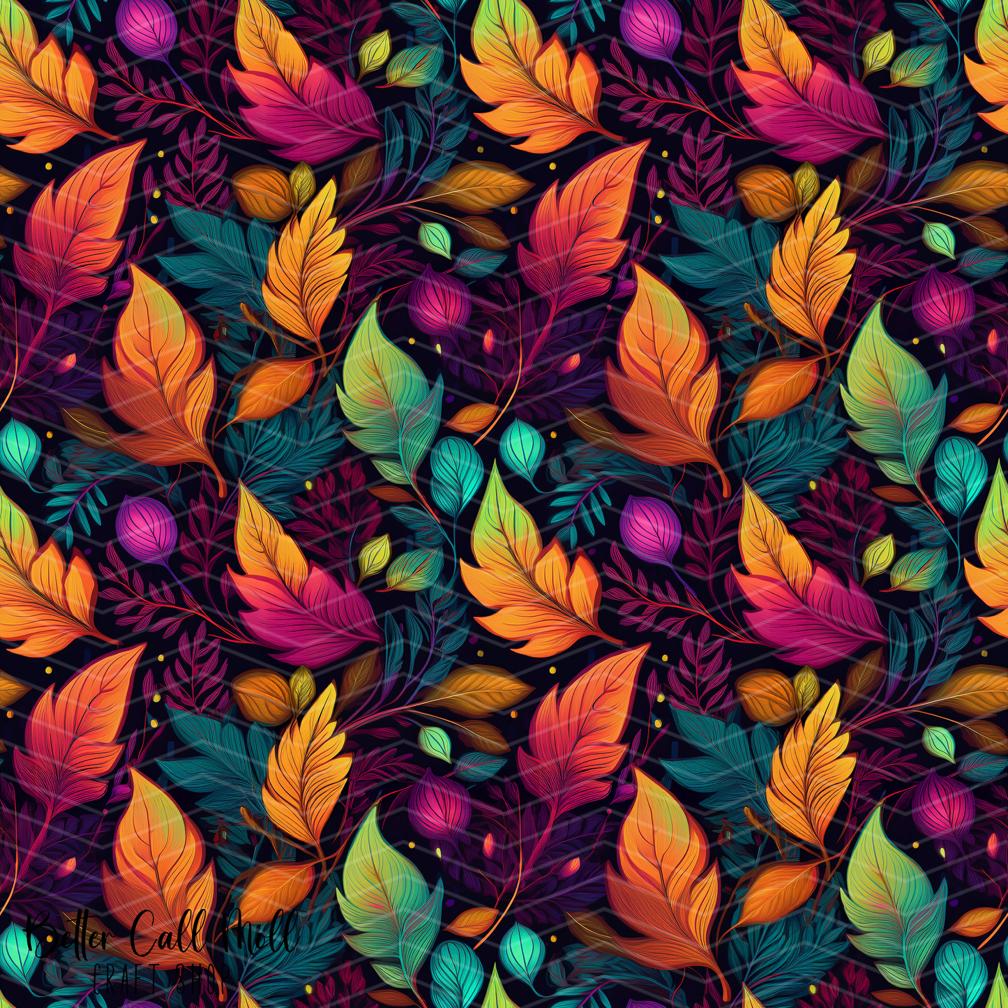 Leaves 3 Digital Seamless Pattern