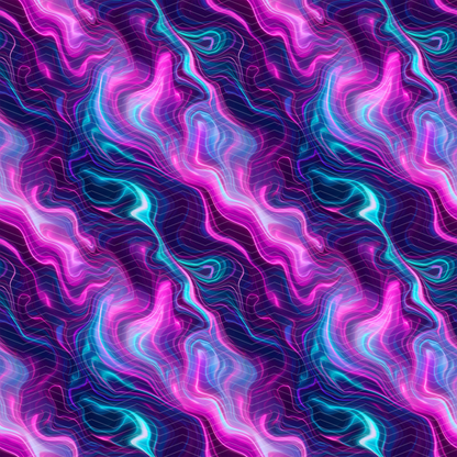 Neon Oil Slick Digital Seamless Pattern