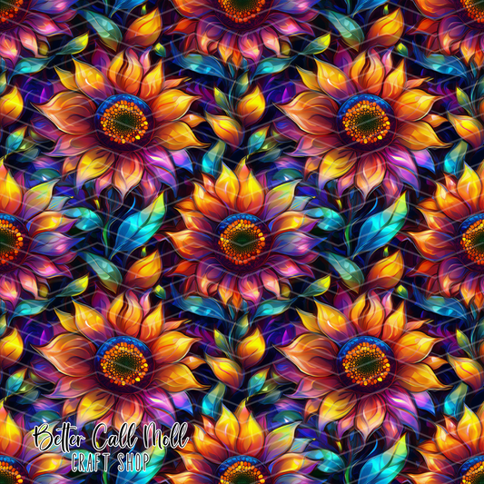 Neon Sunflower Dream 1 Printed Vinyl