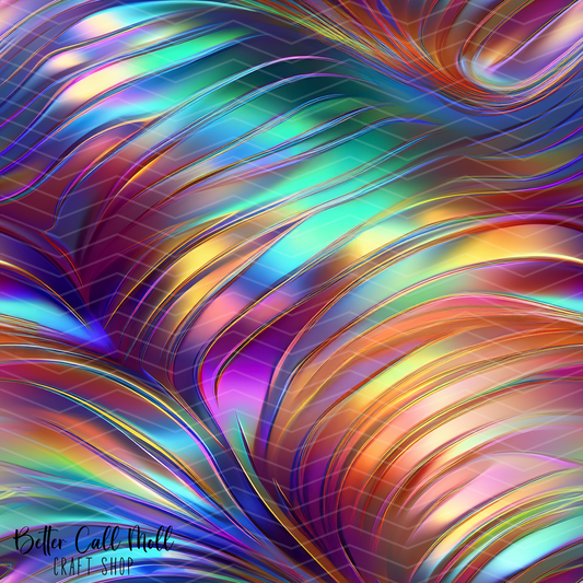 Neon Waves 2 Digital Seamless Pattern