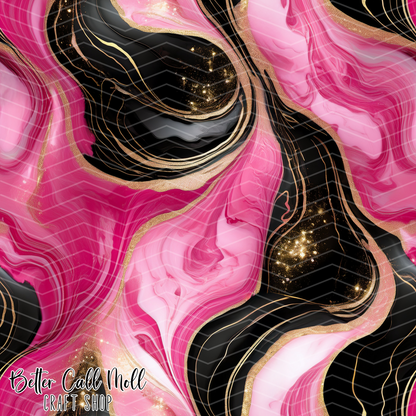 Pink Black and Gold Marble Digital Seamless Pattern