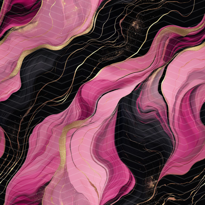 Pink, Black and Gold Marble 1 Digital Seamless Pattern