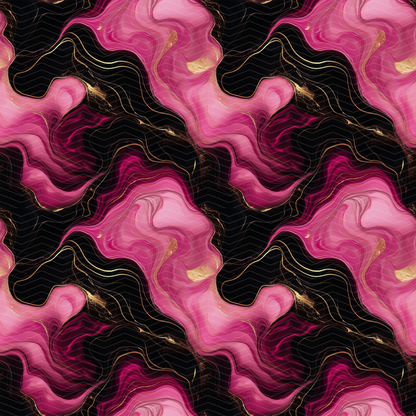 Pink, Black and Gold Marble 2 Digital Seamless Pattern