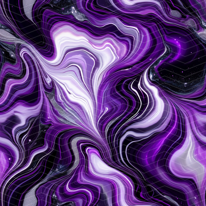 Purple, Black and Silver Marble Digital Seamless Pattern