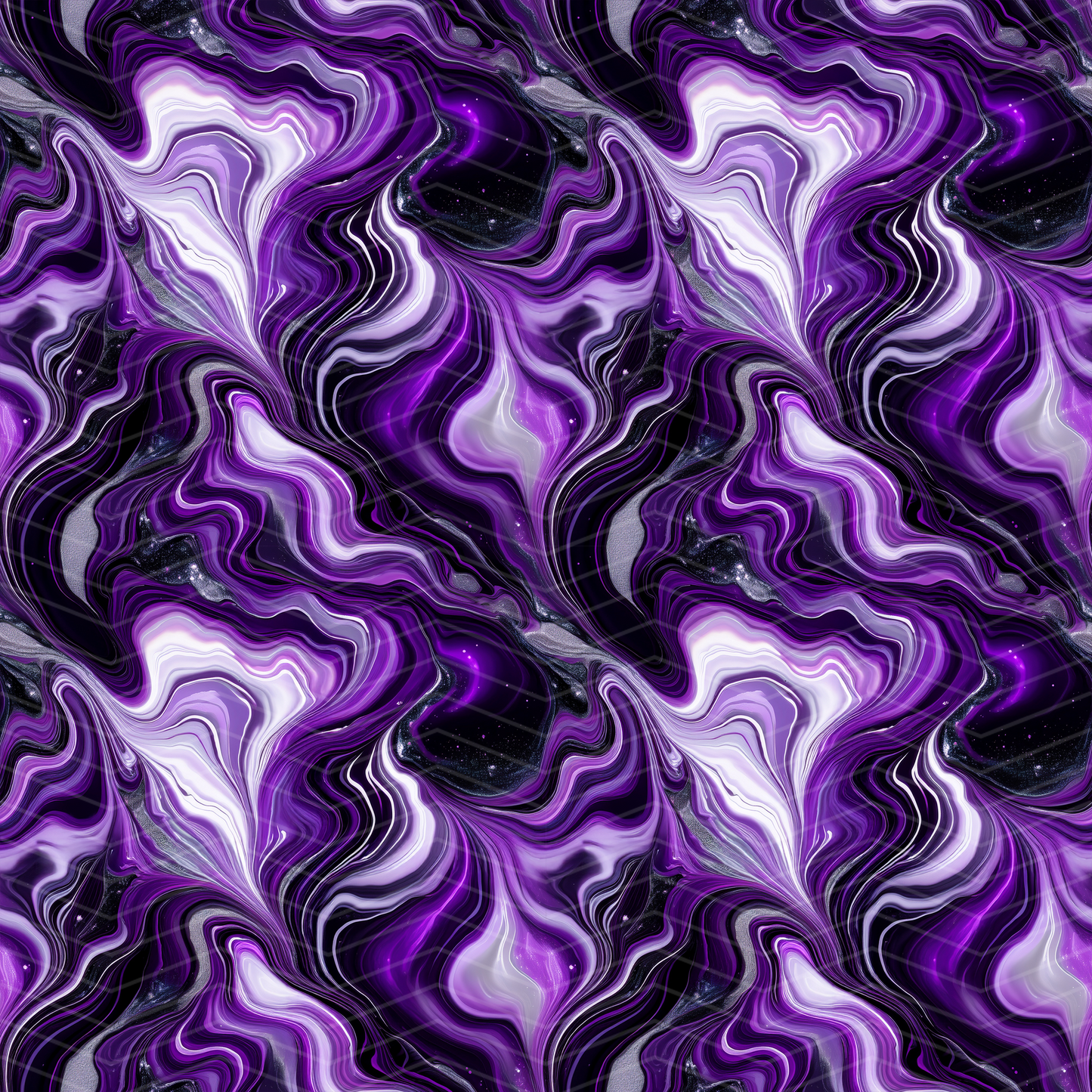 Purple, Black and Silver Marble Digital Seamless Pattern