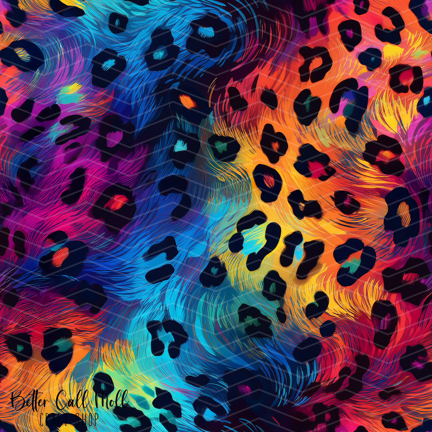 Rainbow Leopard Print 1 Digital Seamless Pattern