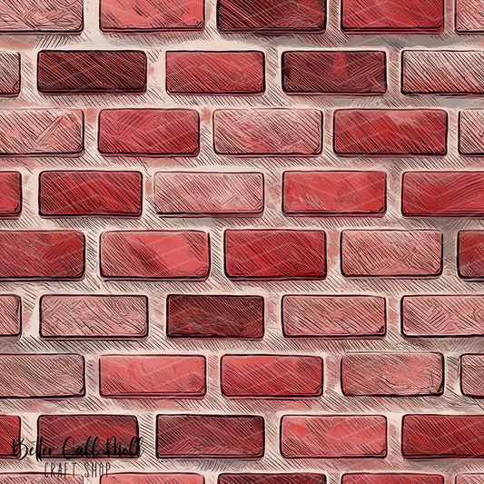 Red Brick Wall 2 Digital Seamless Pattern