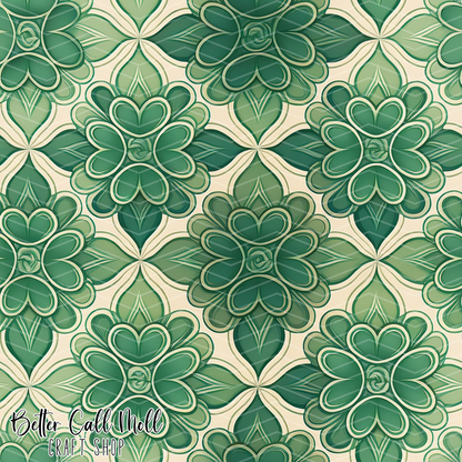 Retro Shamrocks 2 Digital Seamless Pattern