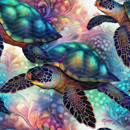 Sea Turtles 1 Digital Seamless Pattern