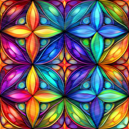 Stained Glass 2 Digital Seamless Pattern