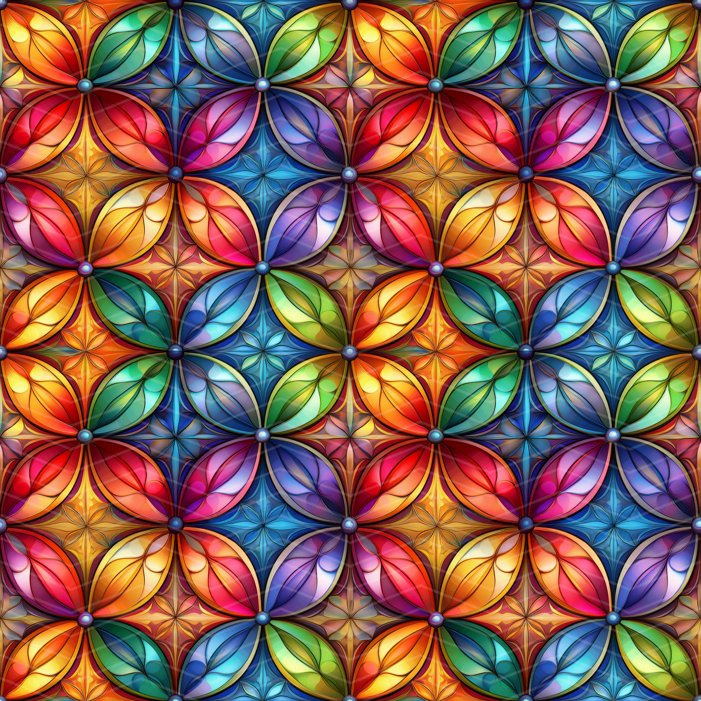 Stained Glass 3 Digital Seamless Pattern