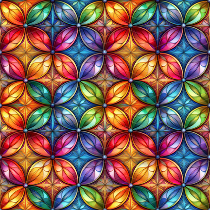 Stained Glass 3 Digital Seamless Pattern