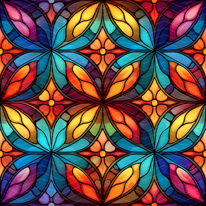 Stained Glass 4 Digital Seamless Pattern