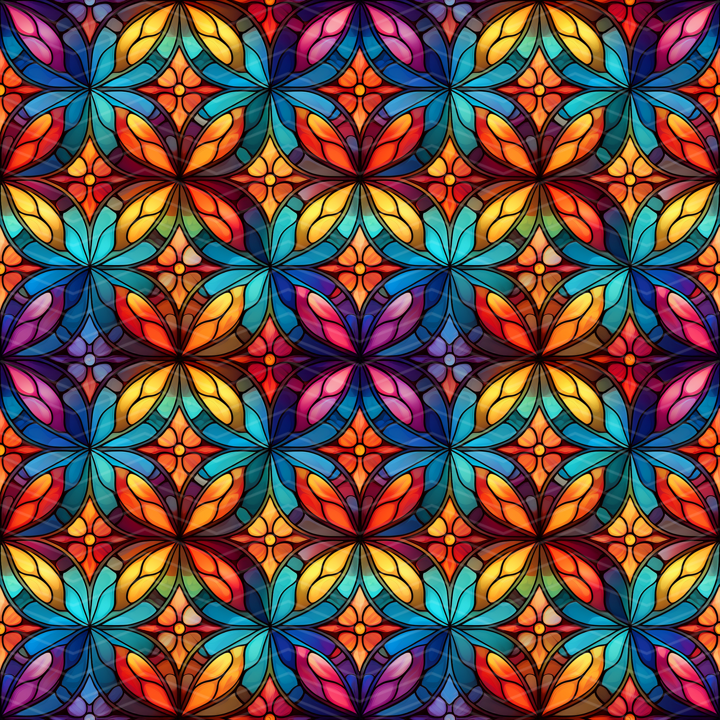 Stained Glass 4 Digital Seamless Pattern