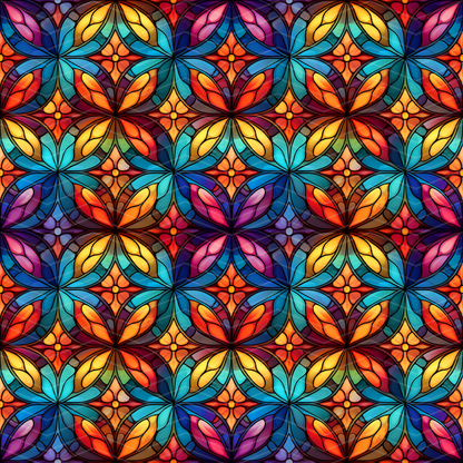 Stained Glass 4 Digital Seamless Pattern