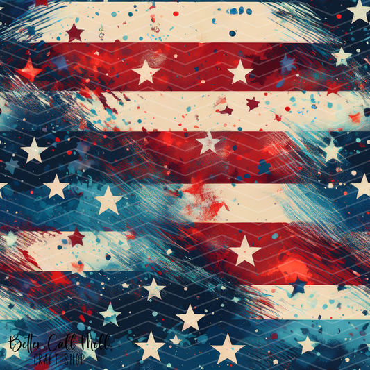 Stars and Stripes 1 Digital Seamless Pattern