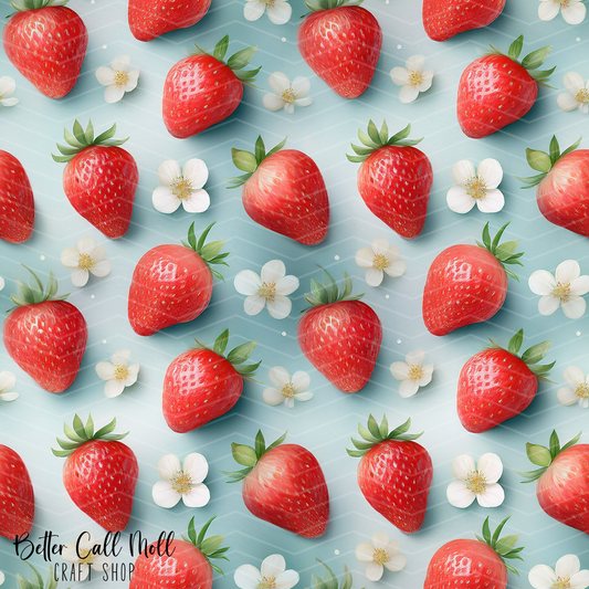 Strawberries 1 Digital Seamless Pattern
