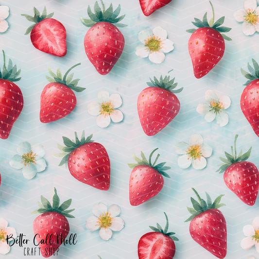 Strawberries 2 Digital Seamless Pattern