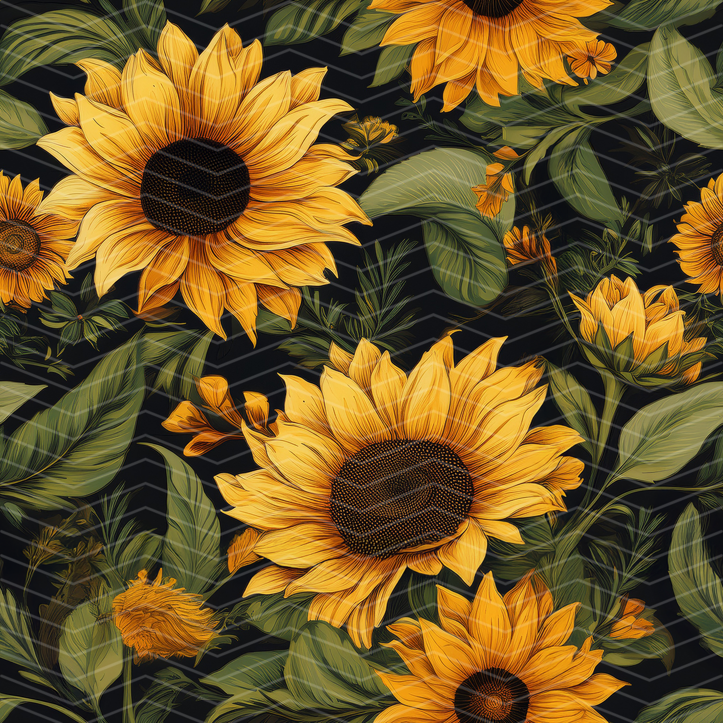 Sunflowers 1 Digital Seamless Pattern