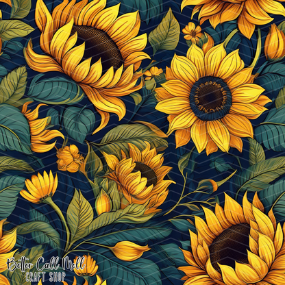 Sunflowers 5 Digital Seamless Pattern