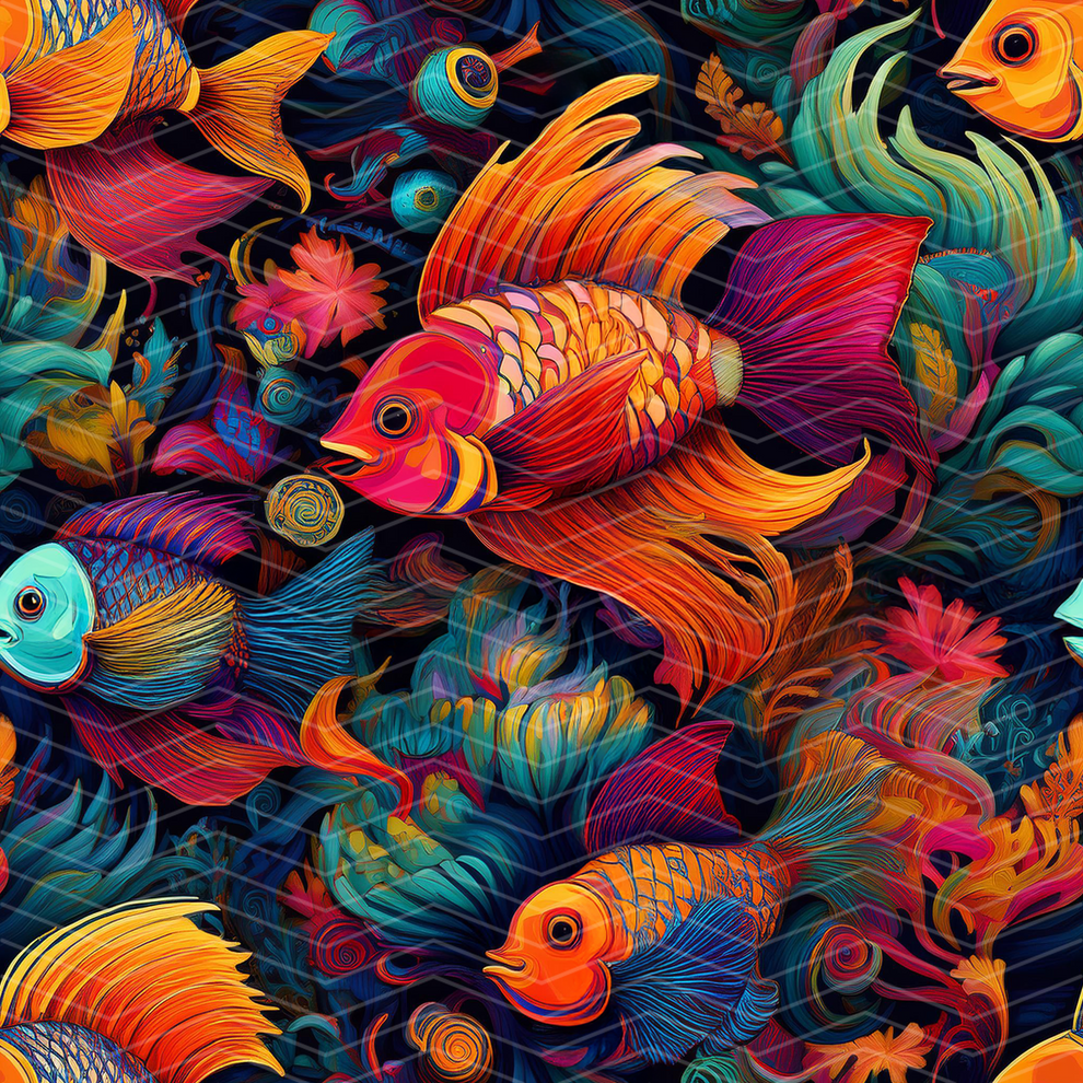 Tropical Fish 2 Digital Seamless Pattern – Better Call Moll Craft Shop