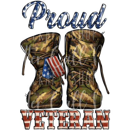 Proud Veteran UV DTF Decal