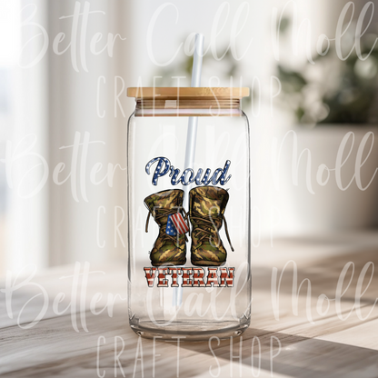 D088 - Proud Veteran UV DTF Decal