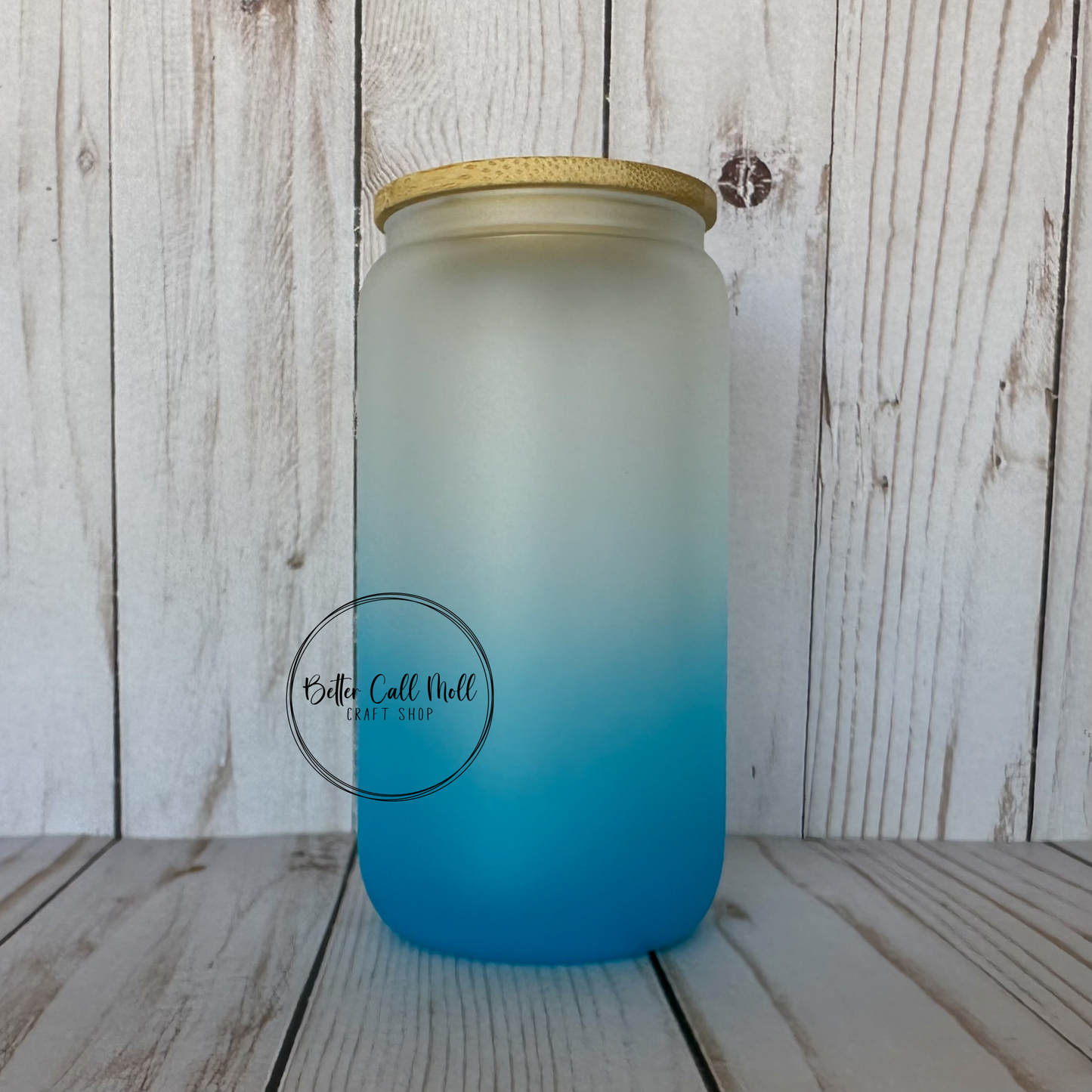16oz Frosted Ombre Glass Sublimation Tumbler