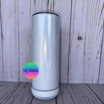 Bluetooth Speaker 20oz Holographic Shimmer Sublimation Tumbler