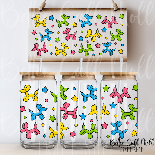 W071 - Balloon Animals UV DTF 16oz Tumbler Wrap