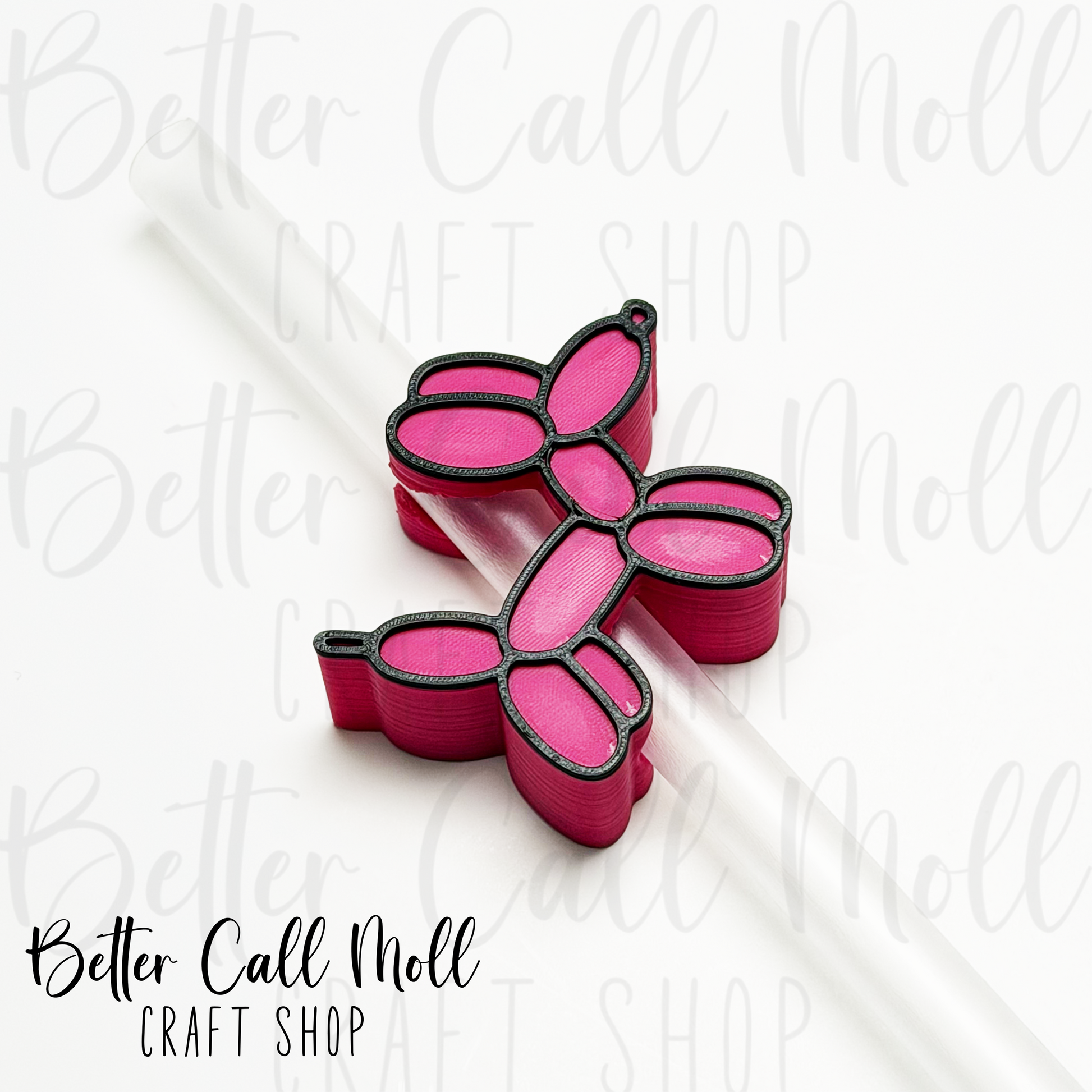 Balloon Animal 3D Straw Topper – Better Call Moll Craft Shop