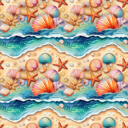 Beach 2 Digital Seamless Pattern