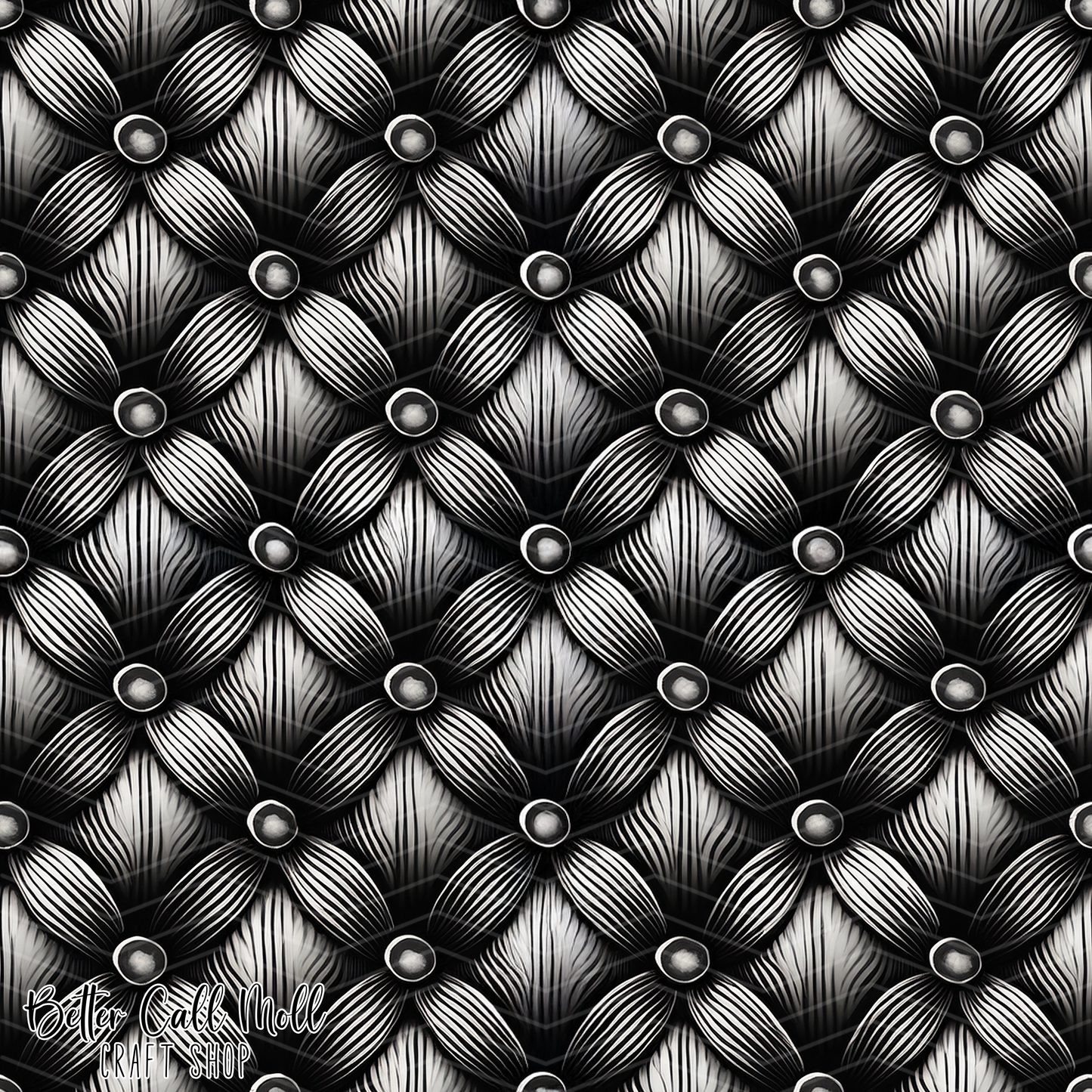 Shadow Petals Digital Seamless Pattern