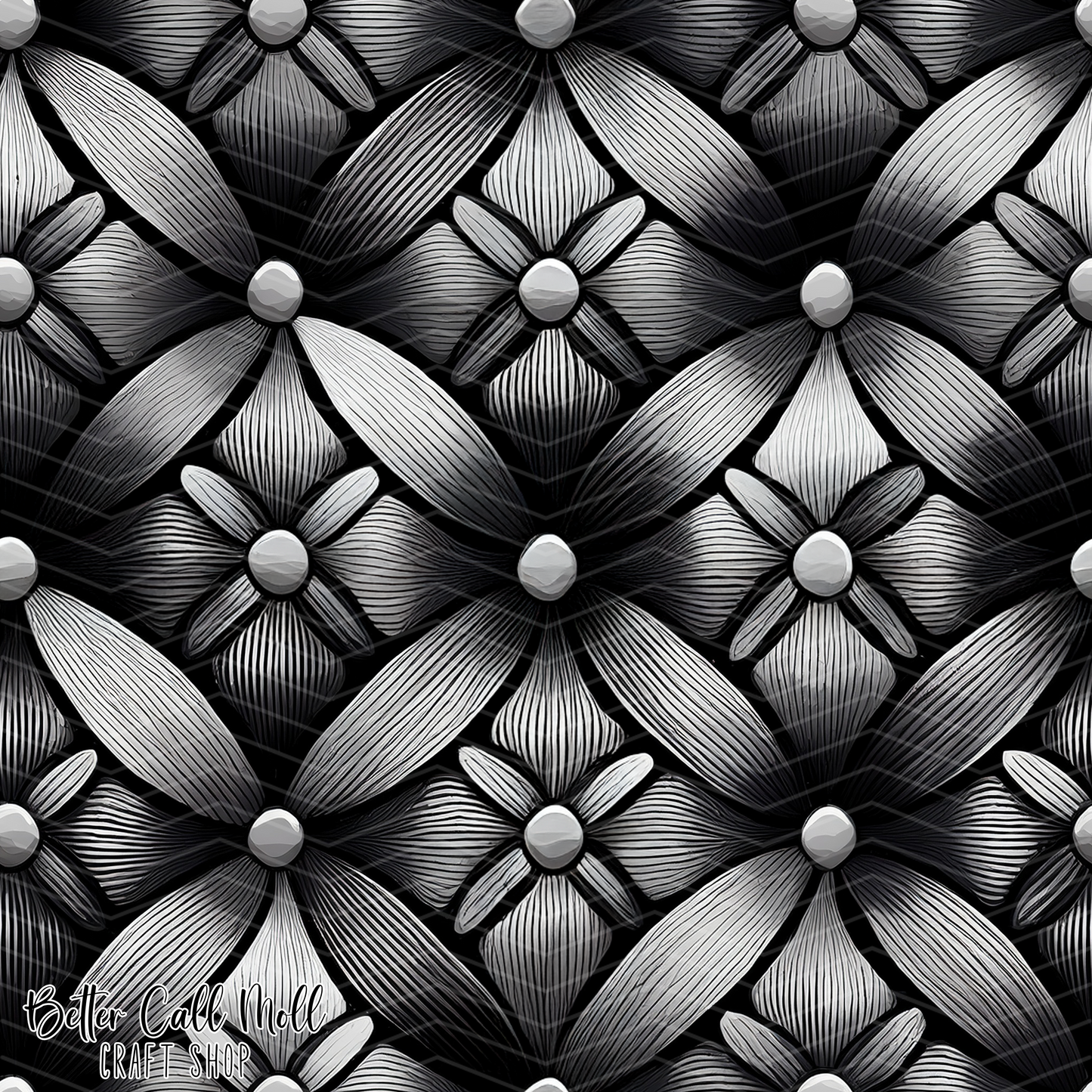 Shadow Petals 2 Digital Seamless Pattern