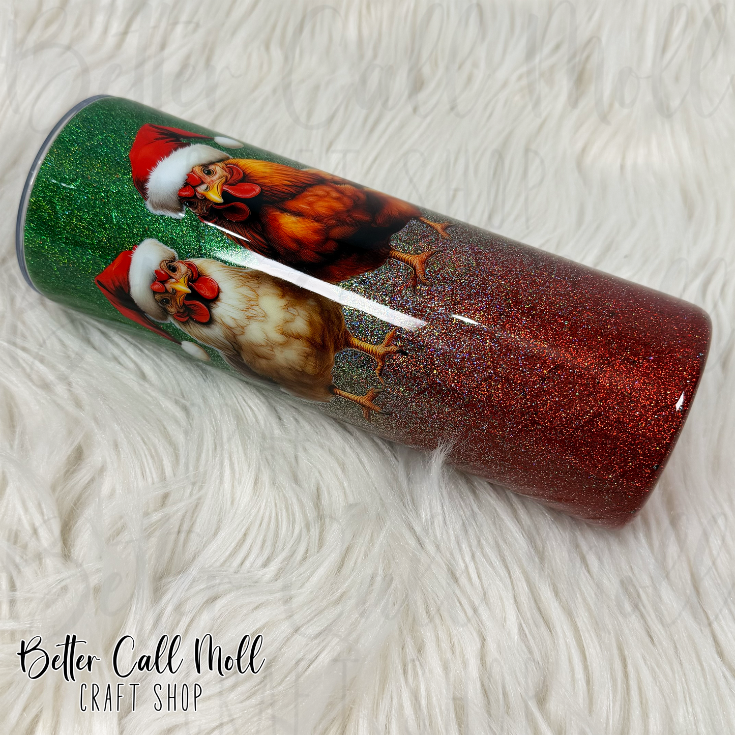 20oz Christmas Chickens Insulated Stainless Steel Coated Tumbler