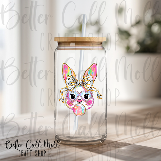 Bubblegum Easter Bunny UV DTF Decal