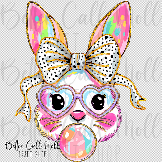 Bubblegum Easter Bunny UV DTF Decal