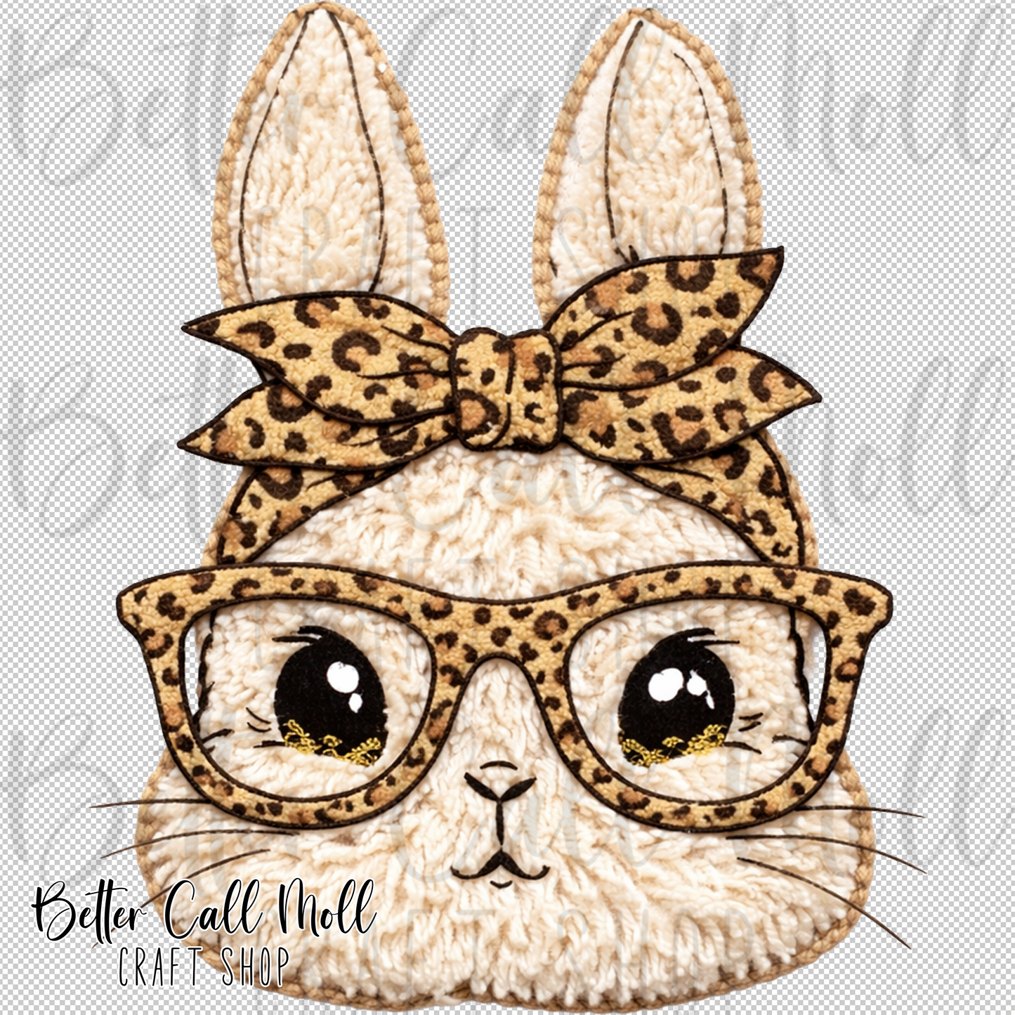 Cute Bunny with Bow UV DTF Decal