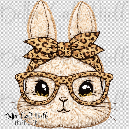 Cute Bunny with Bow UV DTF Decal