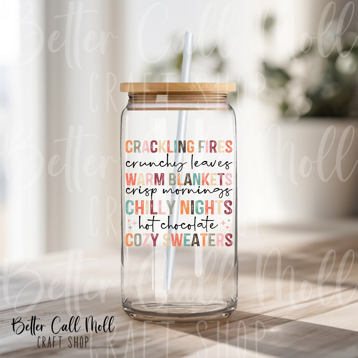 D023 - Fall Faves UV DTF Decal
