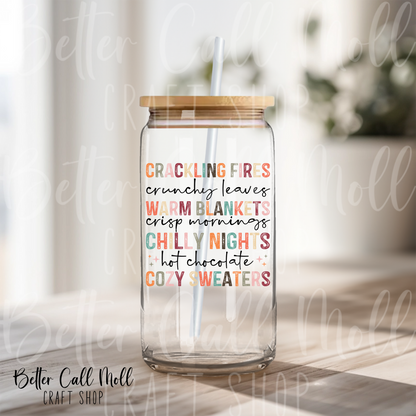 D023 - Fall Faves UV DTF Decal