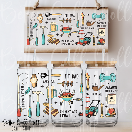 W155 - Dad Appreciation UV DTF 16oz Tumbler Wrap